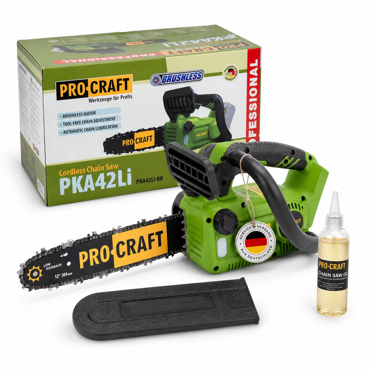 Procraft PKA42Libb accu-kettingzaag 20 V 304 mm borstelloos solo - zonder accu, zonder lader