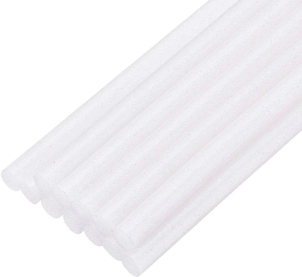 12 Stuks Heetlijm Sticks 7mm x 100mm voor Heetlijmpistool Glitters Wit