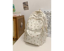 Unisex rugzak, laptoptas voor op reis, waterdichte casual schooltas, geschikt voor middelbare school, universiteit, werk en kantoor (exclusief accessoires),rozen