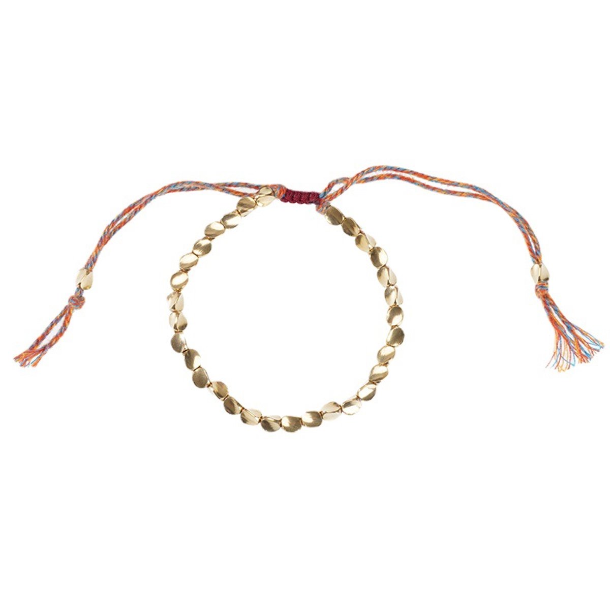 Handgemaakte koperen kralenarmband – Verstelbare, handgeweven koperen armbandset – Unisex – Cadeau – 1-delige set