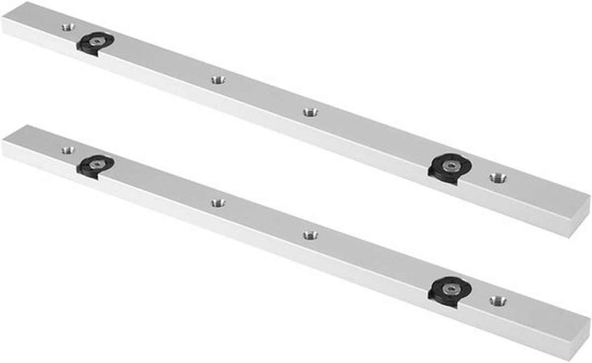 Verstekbar schuif 300 mm - 2 stuks - Tafelzaag - Sleuf - Verstekrail - Aluminiumlegering - Frees - Tafelcirkelzaag - Timmerman - Houtbewerkingsgereedschap - Doe-het-zelf - Handige accessoires