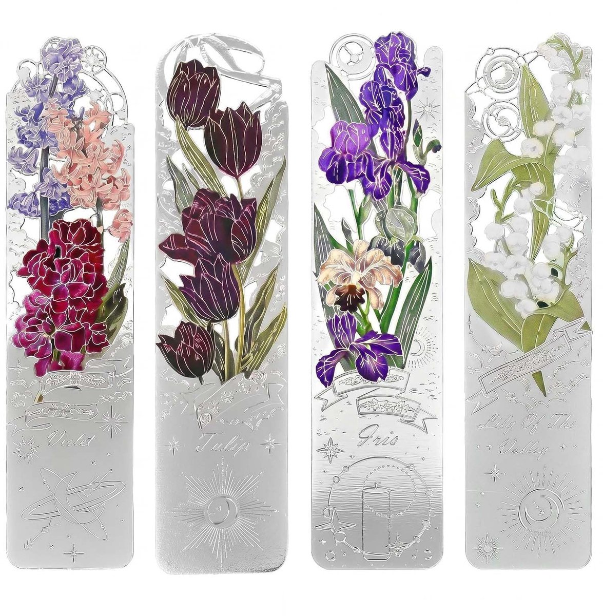 Solidchoice - 4 Stuks Gepersonaliseerde Bladwijzers voor Boekenliefhebbers