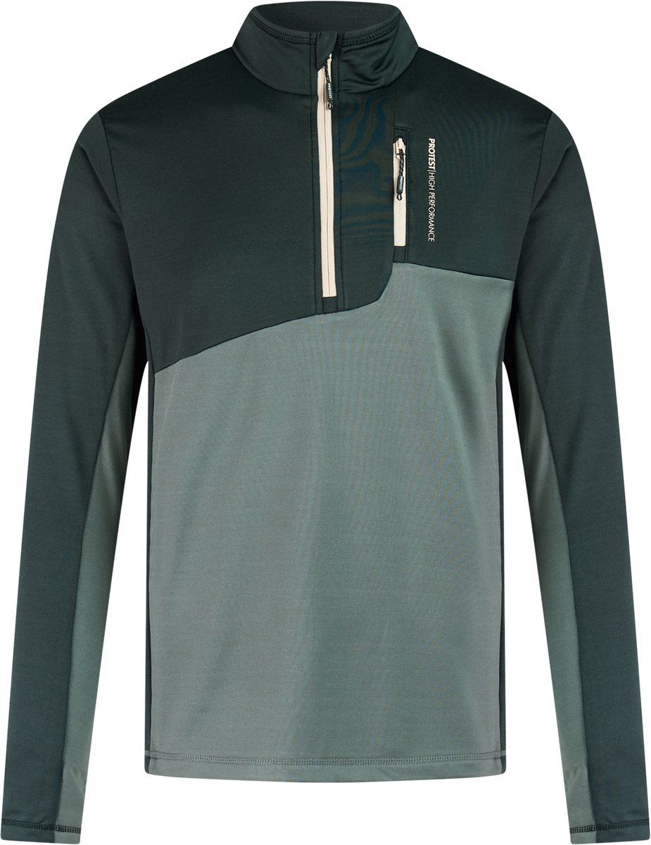 Protest PRTBonus Skipully Heren Slim fit 1/4 rits Evergreen