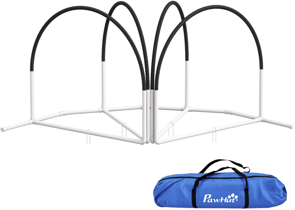 PawHut-Pet Agility Set-PE-89x69x99cm-Zwart