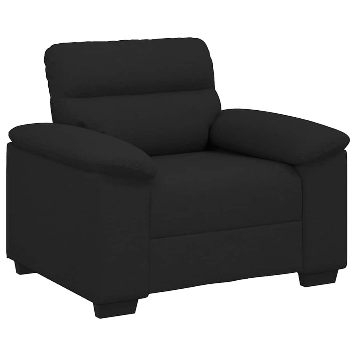 vidaXL Fauteuil - 100x81x84 - cm - stof - zwart