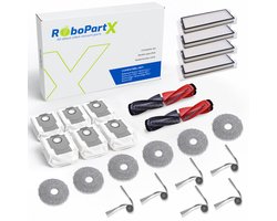 24-delige Accessoires Set Geschikt voor Roborock Qrevo S5V, Qrevo Edge, Qrevo Curv & Qrevo Edge S5A Robotstofzuiger - Complete Onderhoudsset - Onderdelen