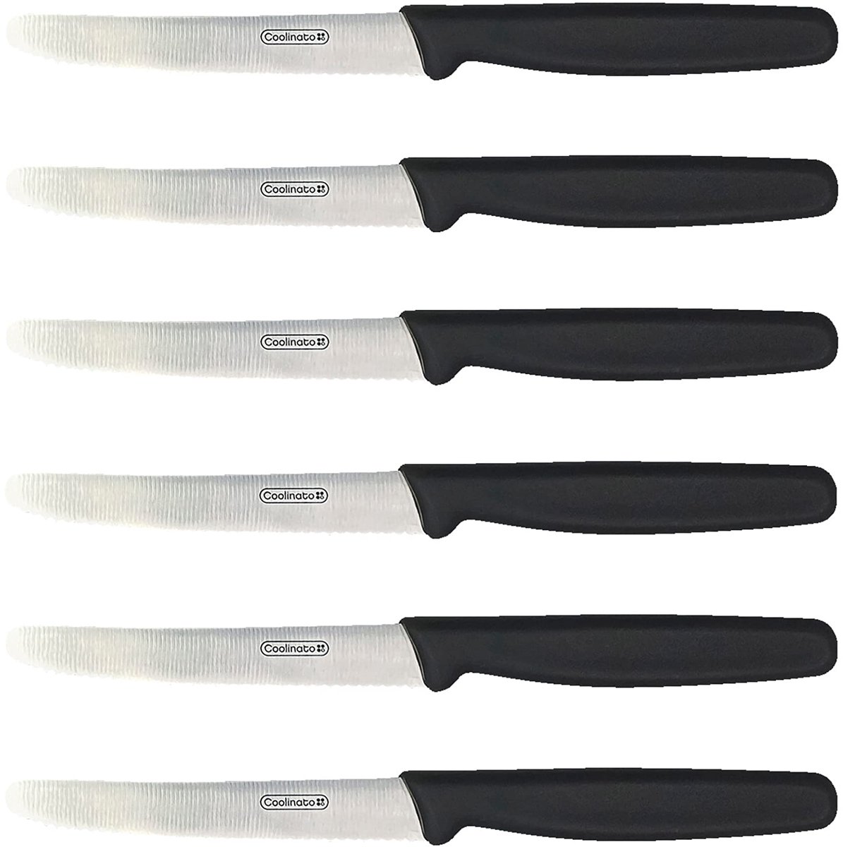Tafelmessenset 6 TLG. - Roestvrij staal - Ergonomische greep - Perfect voor ontbijt - ShopVlot