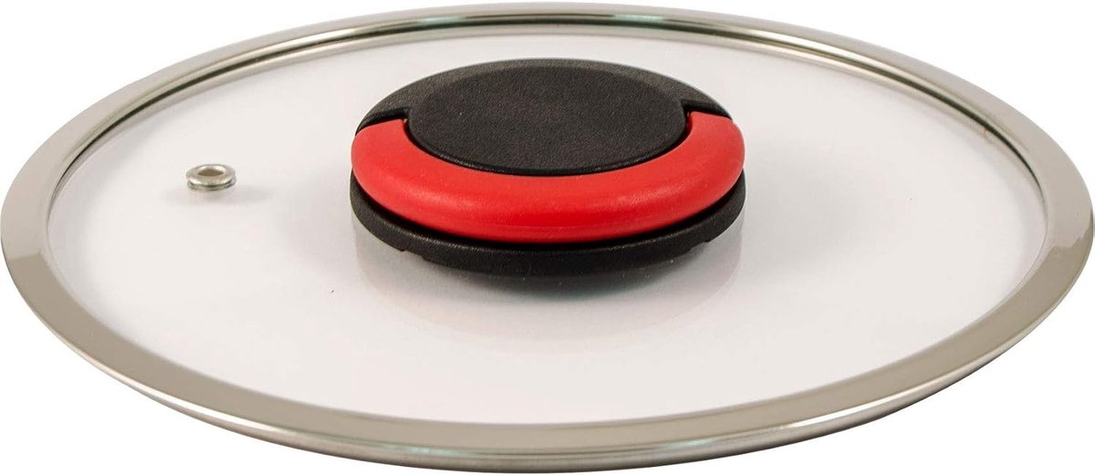 Quick Clack Pro - Glazen Deksel - Ø 24 cm - Afneembare Handgrepen - Voor Professionele Keuken