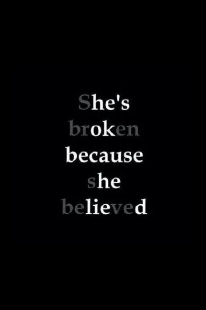 She's Broken Because She Believed Notebook: Deep Minimalistic Style Journal - 120 Pages - ShopVlot