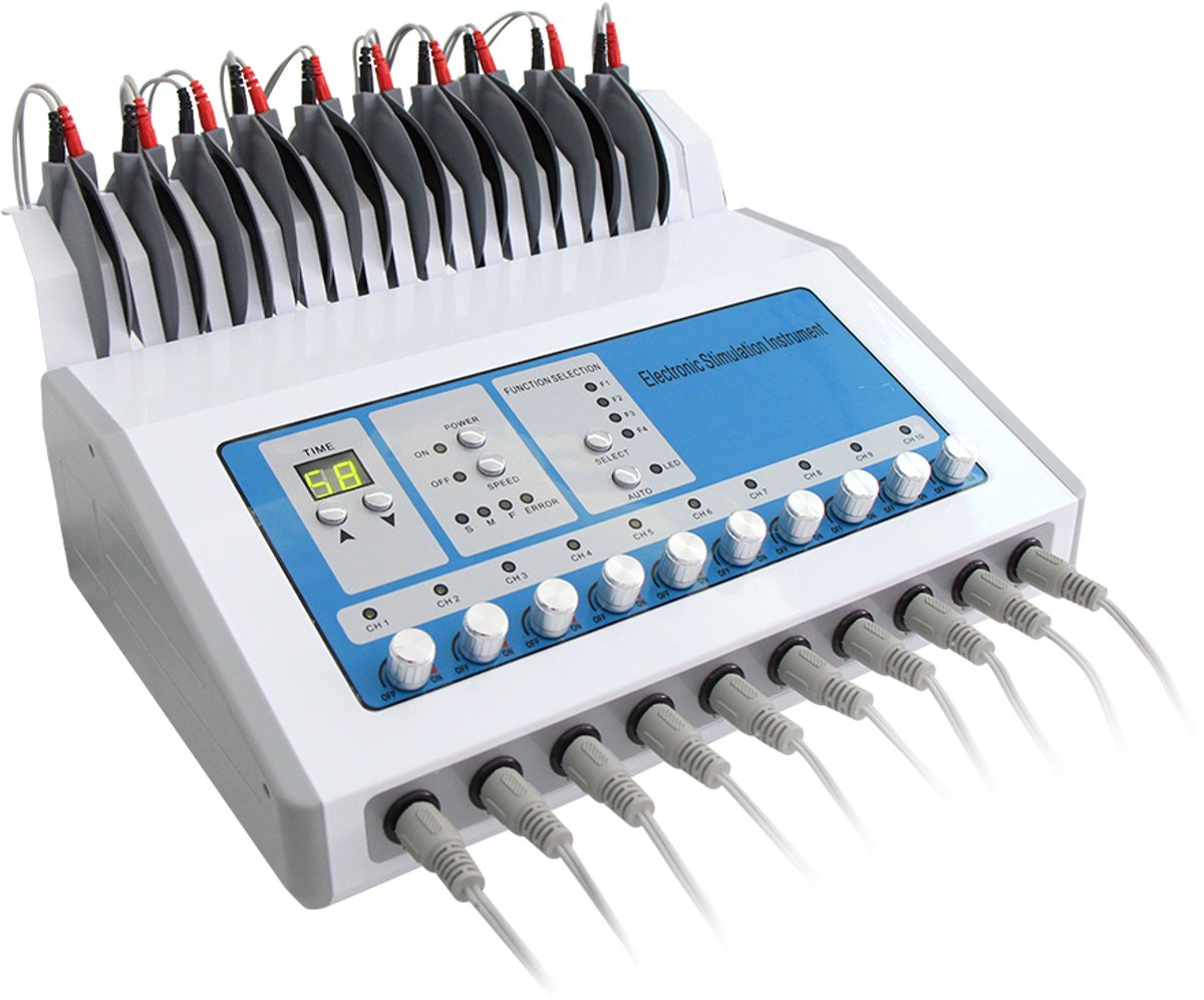 Spierstimulator Elektrische Gewichtsverlies Machine - Blauw - 40 W Vermogen - ABS Materiaal - Voor Armen En Buik - EMS Massageapparaat