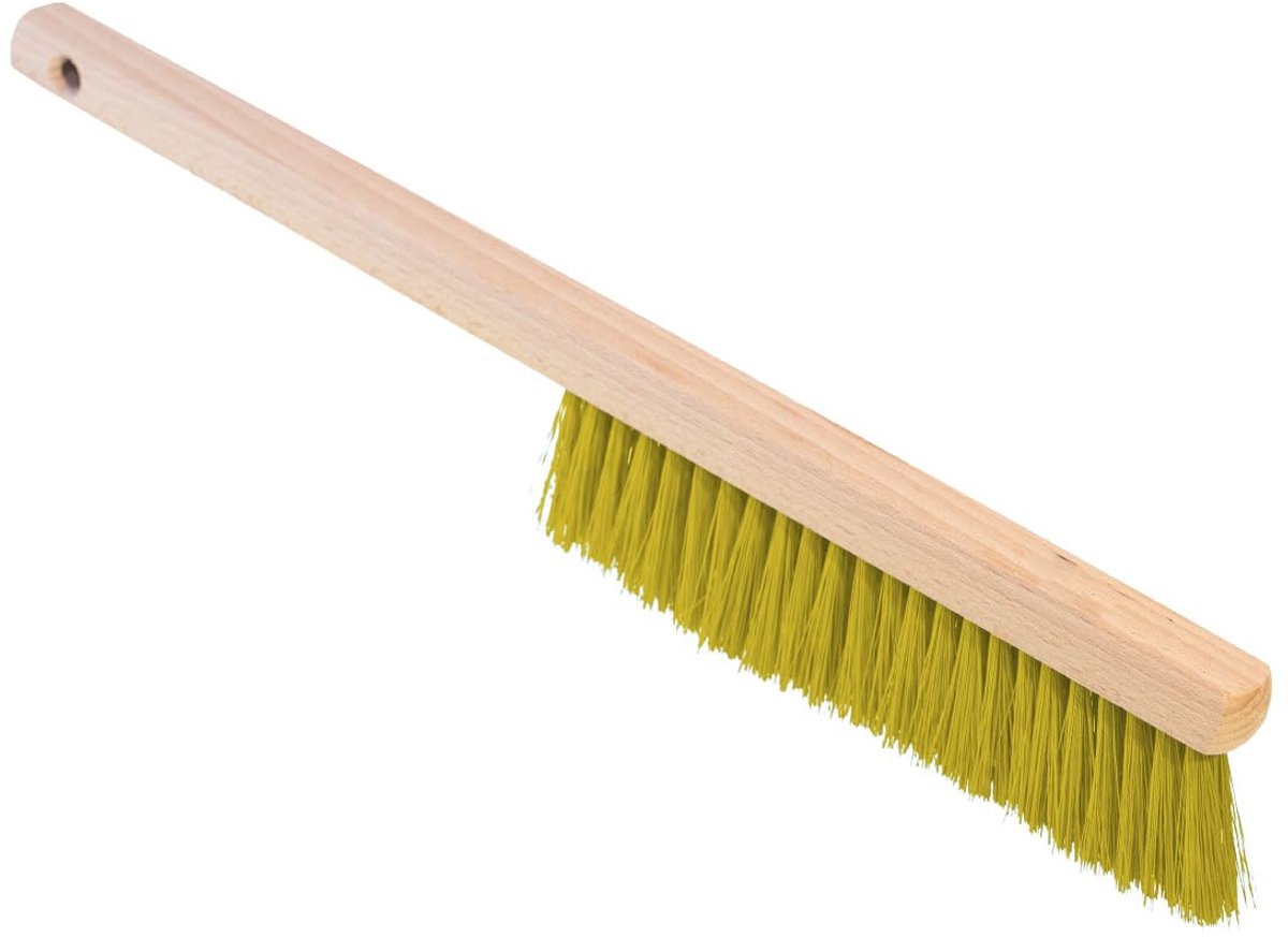 ToM PaR Wooden Scrubbing Brush - Ergonomic Wooden Handle - D Bristles - Non-Scratching - Shatterproof Long Handle - ShopVlot