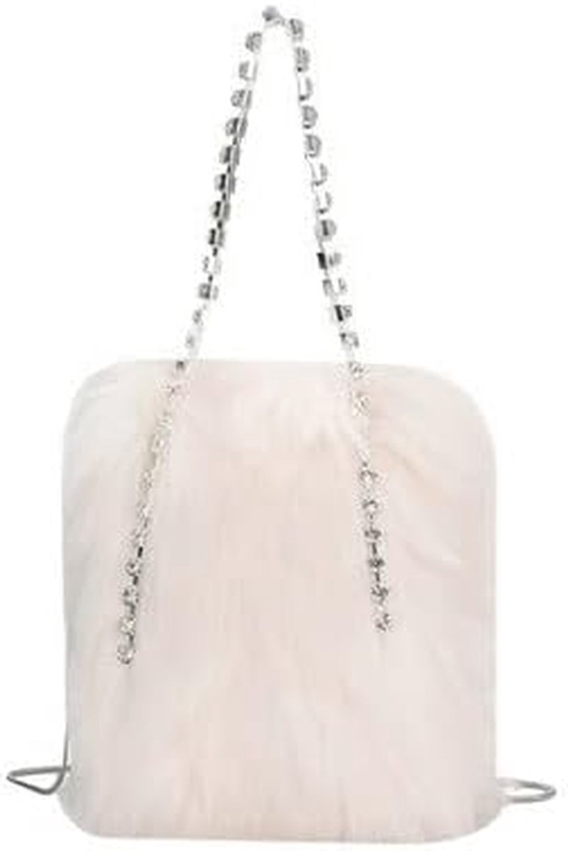 Pluche Handtas - Dames Schoudertas - Dagelijks Gebruik - Zachte Pluche Materiaal - 20x24x8 cm - Bruin