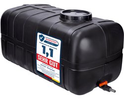 Garronda 280 liter watertank met deksel regenwatertank grootreservoir voor huis en bedrijf - GD-0098 zwart