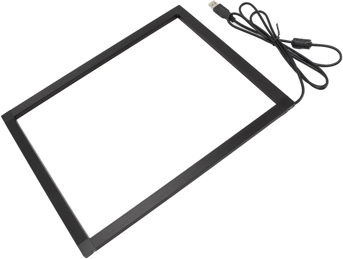 Infrarood Touch Frame - Aanraak Overlay - Interactieve Displays - Automatische Kalibratie - 55 x 34 cm - Zwart