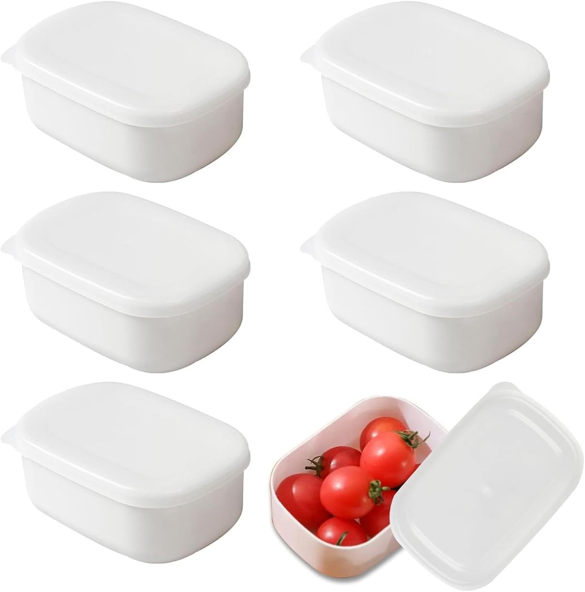 Kunststof Vriesdozen - Klein - 6 stuks - Duurzame Meal Prep Dozen - Voor Het Bewaren Van Voedsel