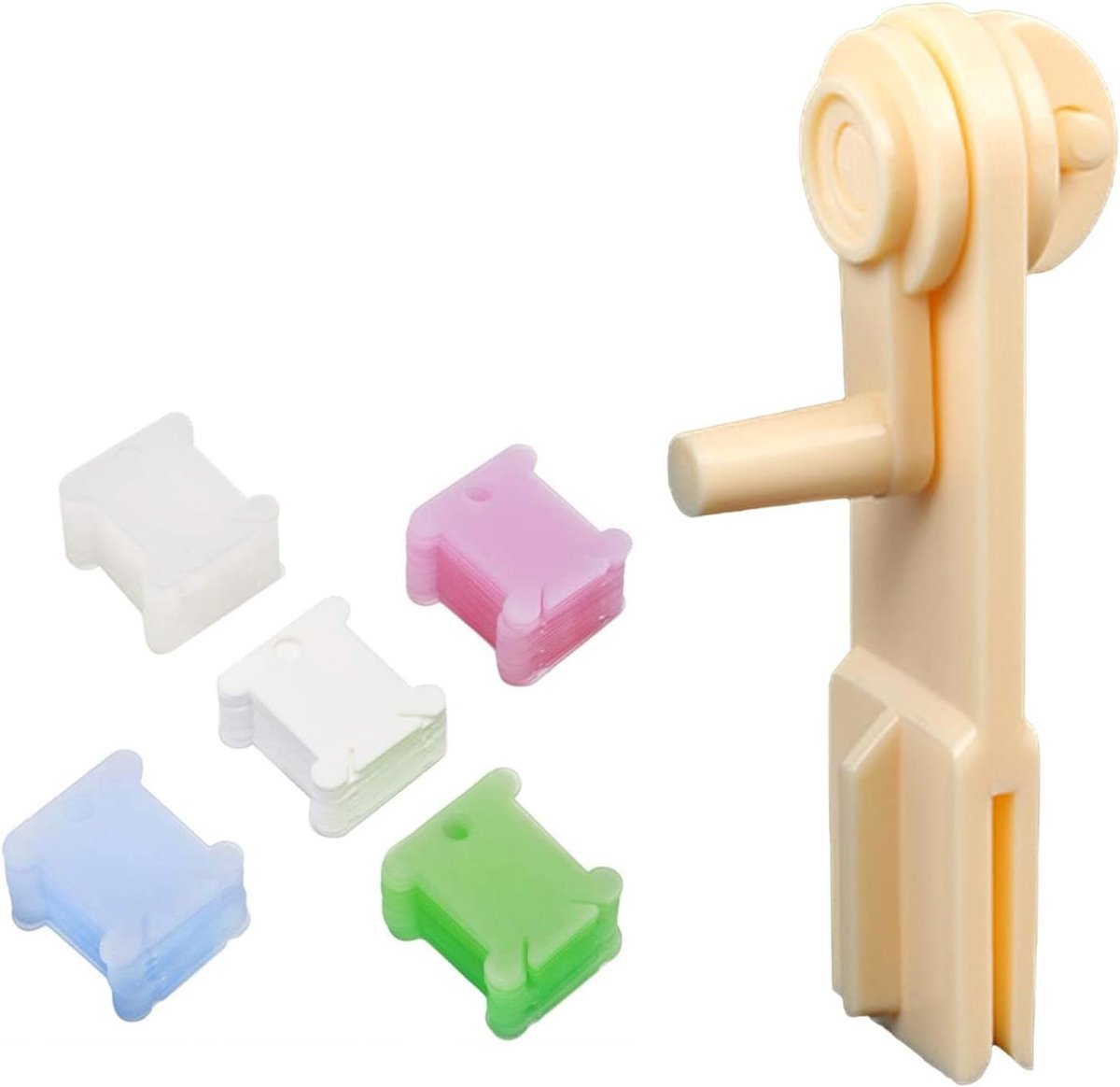 Garen Organizer - Spoel Houders - Naaien Hobby - Dubbele Draadklemmen - Set van 25 - Wit