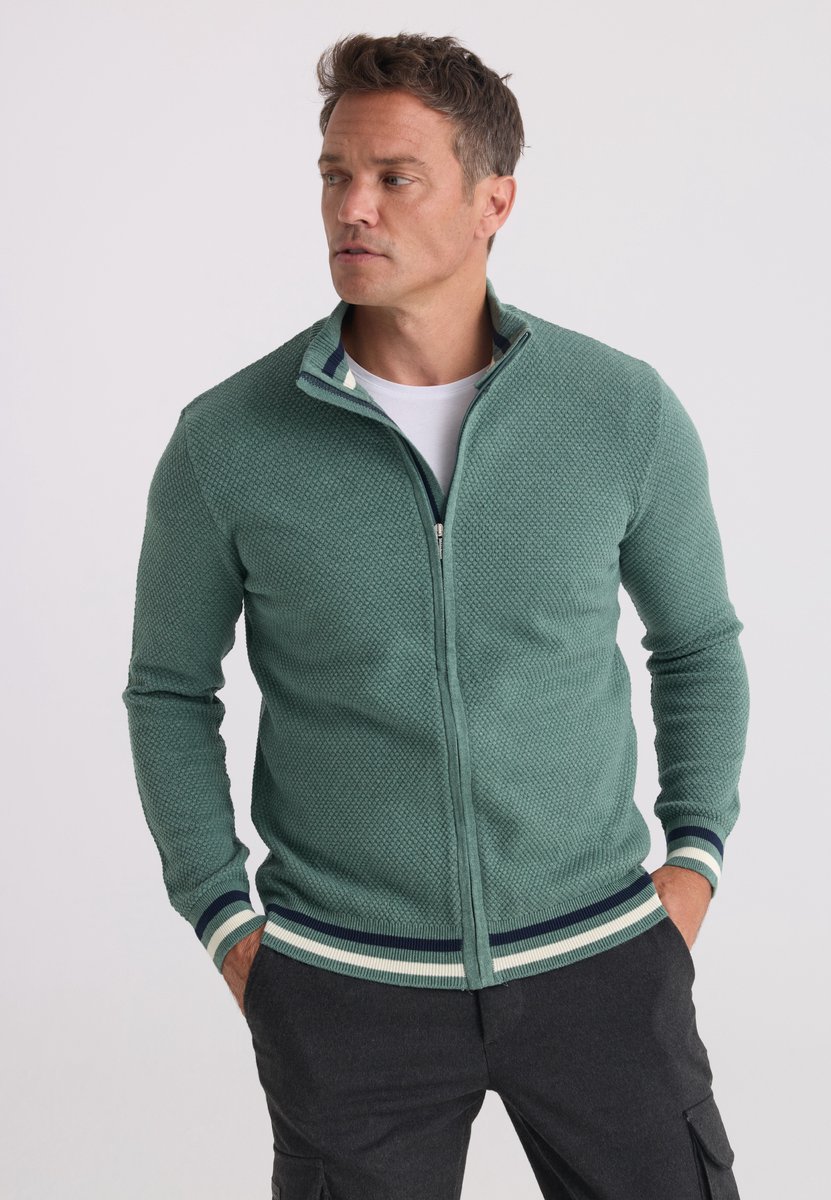 Felix Hardy Vest Met Volledige Ritssluiting - 100% Katoen Heren Groen - 2Xl