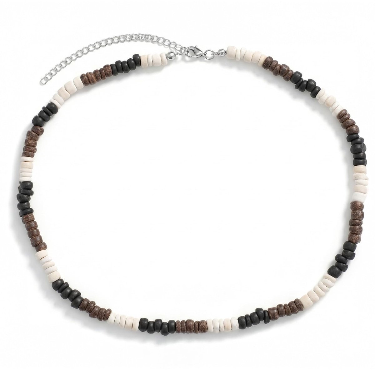 HekouJiub Surferketting Heren Kleurrijke Parelketting voor Heren Schelpketting - ShopVlot