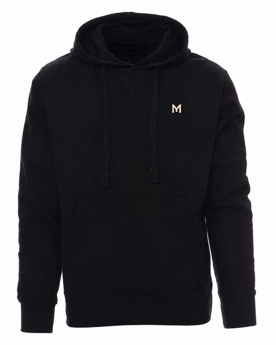 Hoodie Heren - Trui met Capuchon - Katoen - ModeMix Logo Print - Zwart - M