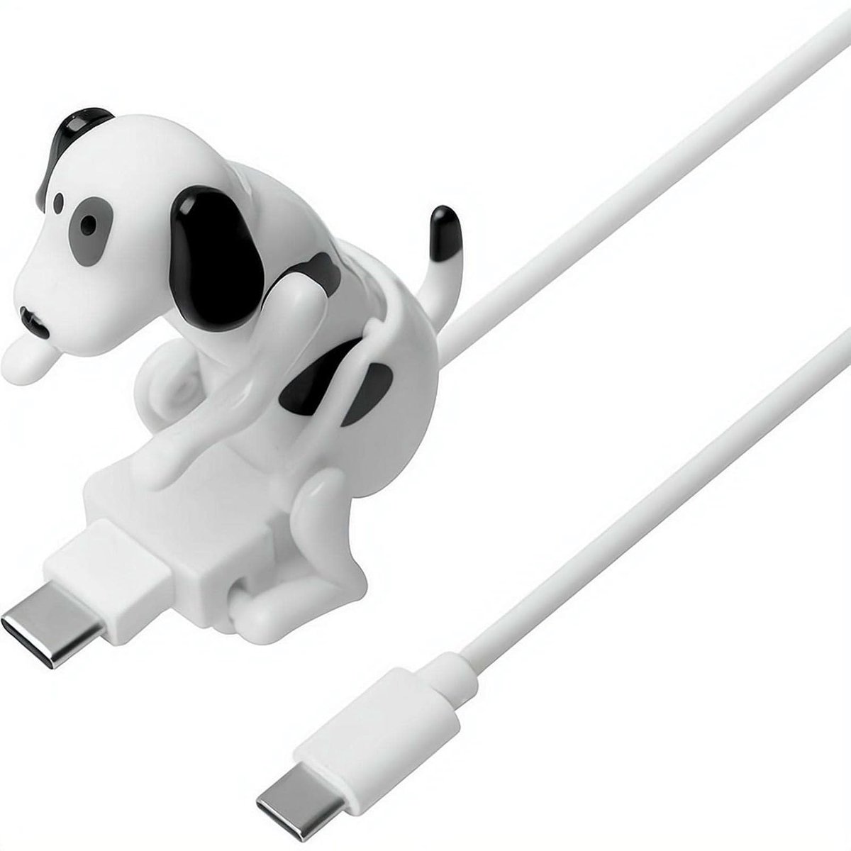 Grappige telefoonopladerkabel met hondenprint, USB-opladerkabel voor smartphones met Type-C-aansluiting voor diverse telefoonmodellen, Type-C/Micro/USB