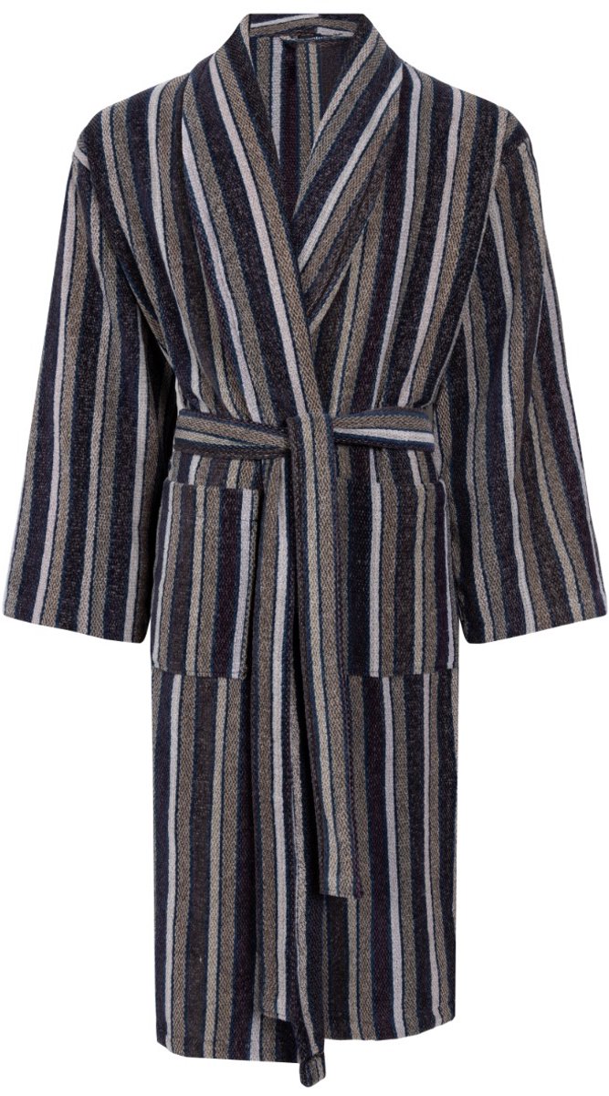 Linolux Aldo Heren velours badjas - Taupe - XXL