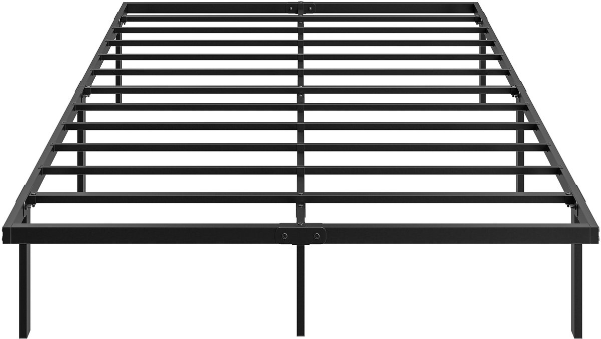 HOMCOM Bed Frame-Metall-Schwarz