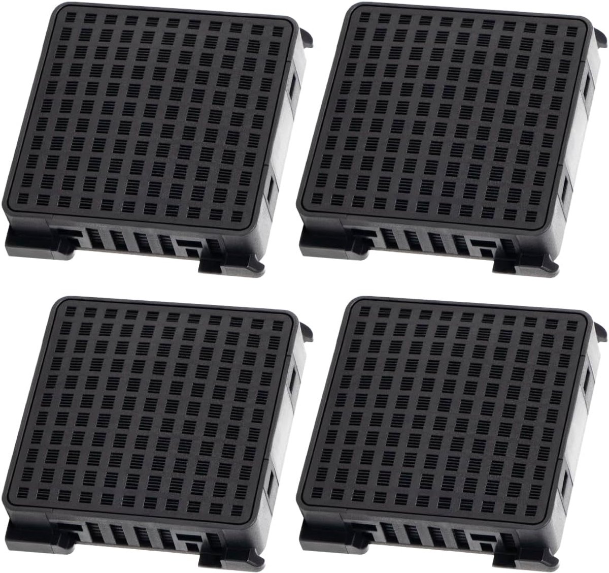 Actieve koolstoffilters geschikt voor Liebherr Fresh Air koelkast - vervangt 7440021-00 [9096989 - 988246001 - 988246000 - 9882429] - zwart (verpakking van 4)