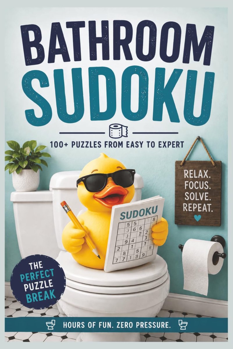 Bathroom Sudoku: A Toilet and Bathroom Puzzle Book for Adults, Teens and Kids - ShopVlot