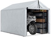 Outsunny Garden Storage Tent-PE, Galvanisierter Stahl-162L x 221,5B x 163H cm-Hellgrau