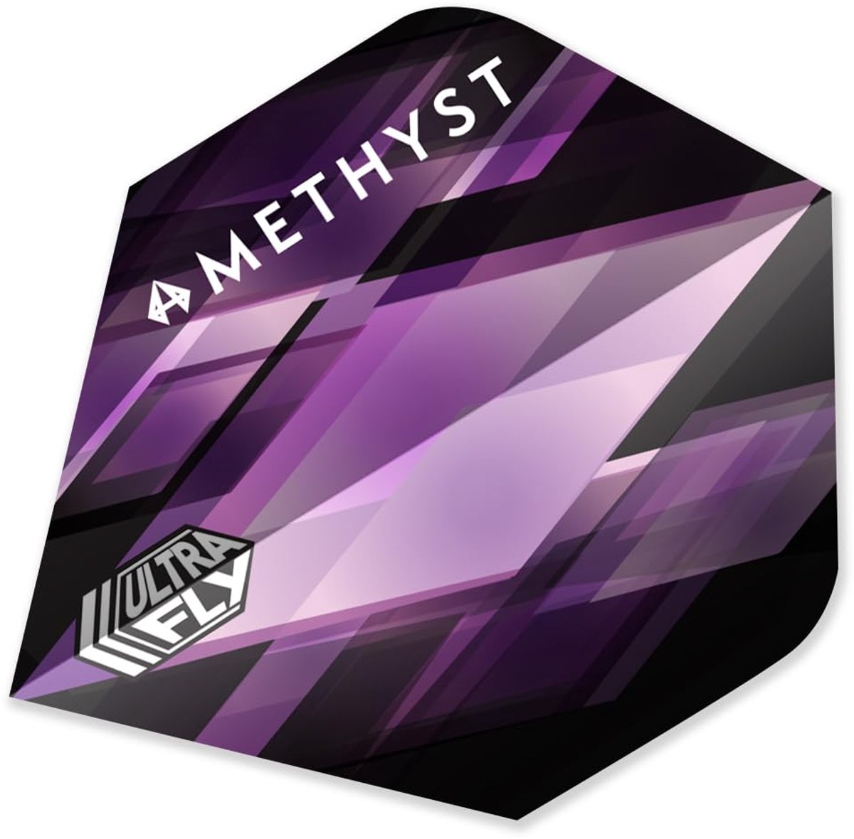 Dart-vluchten set van 3, amethist-violet, diamantdesign, standaard-plus vorm