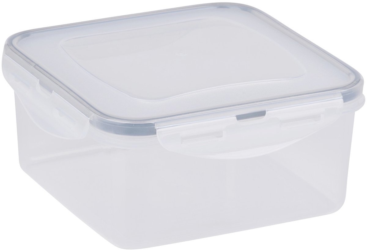 Alpina Vershoudbakjes Set 4 Stuks met Deksel - Meal Prep Bakjes - Vershoudbakje voor Vriezer en Magnetron - 4 Maten Transparant