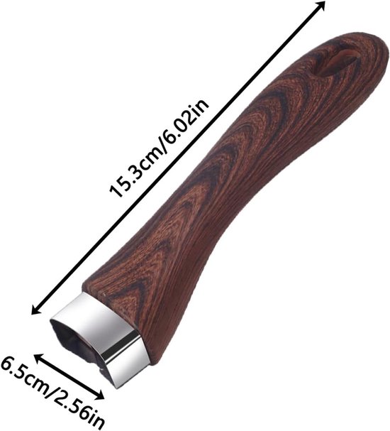 2 Stuks Afneembare Bakelieten Handgrepen voor Pannen, Wokken en Kookgerei (Bruin Hout) — afbeelding 5