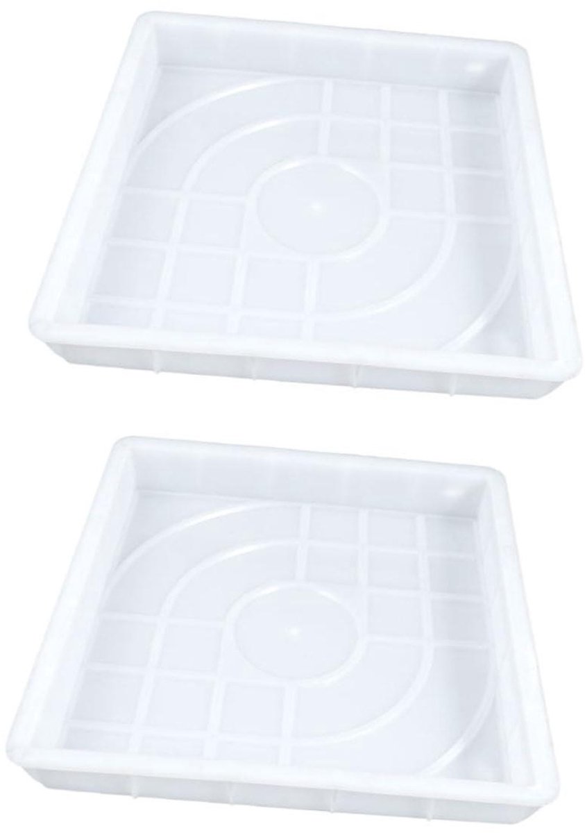 Betonmal Set - Tuinpad Mallen - Sierbestrating Maken - Herbruikbaar Ontwerp - 25x25x4 cm - Wit