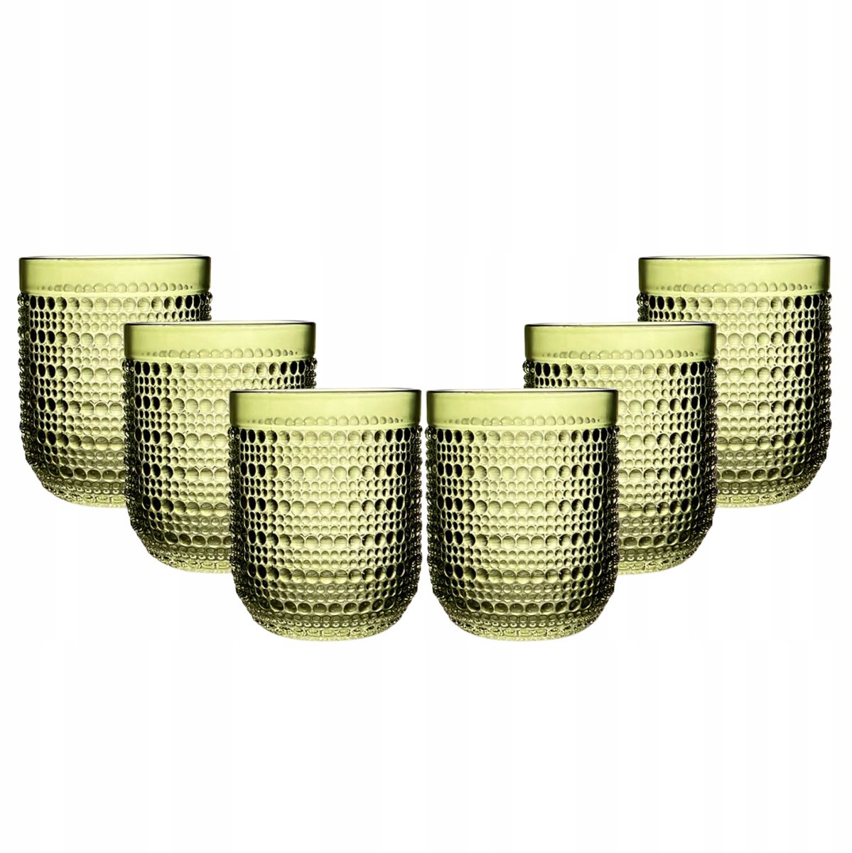 Set van 6 Groene Glazen 250ml - Stijlvol en Functioneel