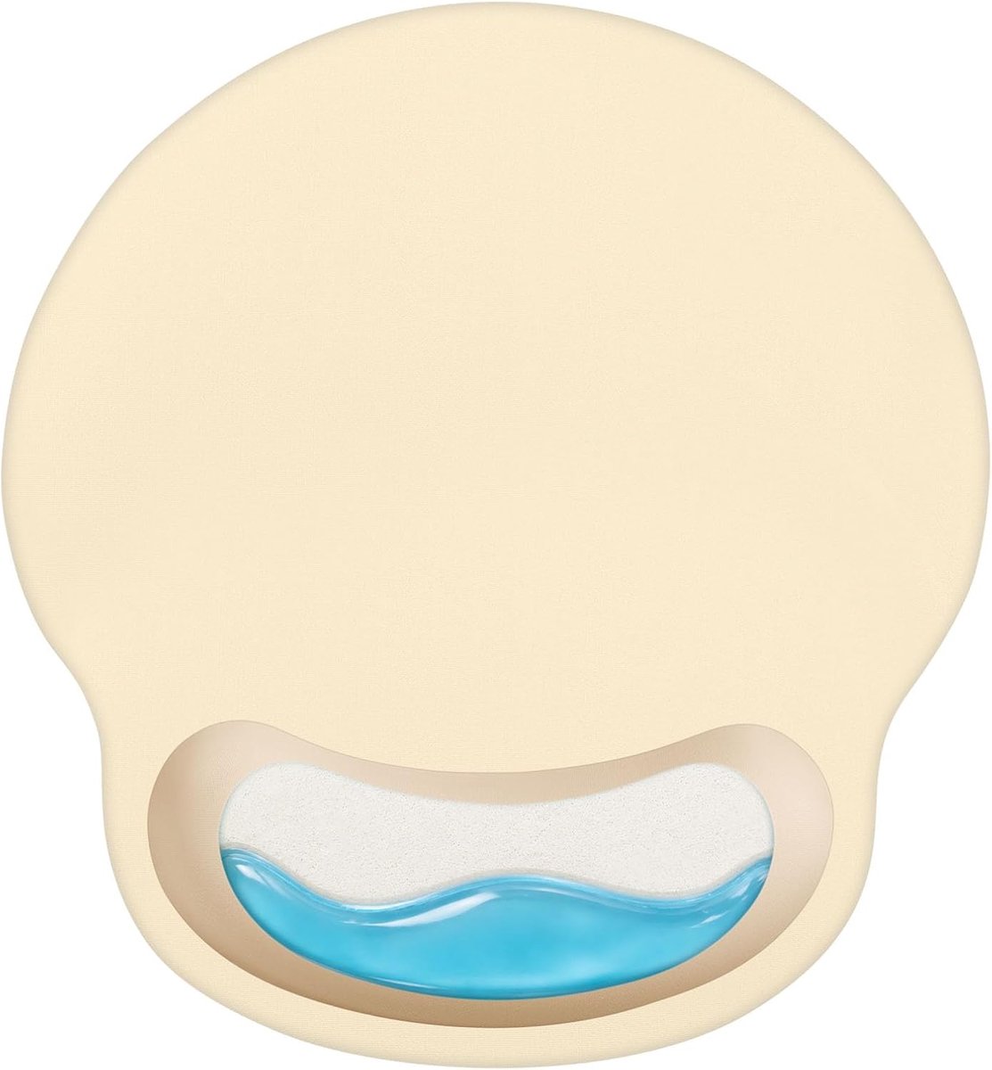 Muismat met polssteun, 2-in-1 ergonomische muismat met polssteun, gel + traagschuim muismat set voor kantoor, thuis - ShopVlot