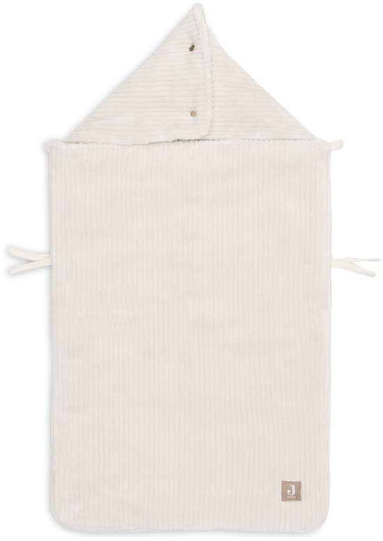 Jollein - Voetenzak voor Autostoel & Kinderwagen (Oatmeal) - Cloudy Rib - Katoen - Footmuff Maxi Cosi, Kinderwagen of Autostoel - 42x82cm van Merkloos — afbeelding 3