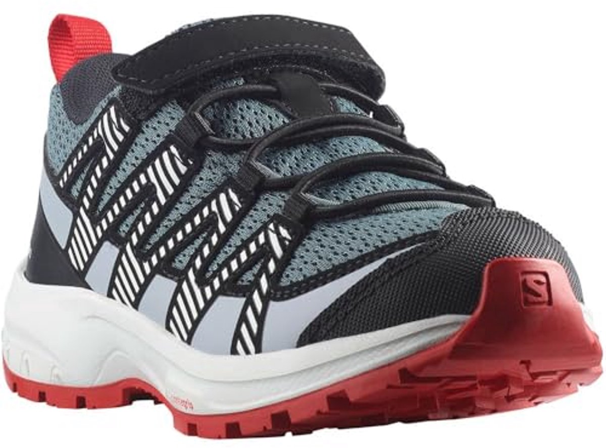 Salomon XA Pro V8 - Trail hardloopschoenen - Junior - Stormy Weather/Zen Blue/Goji Berry - Maat 30