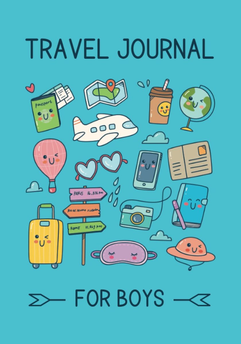 Kids Travel Journal for Boys: My Travel Journal for Kids with Prompts to Document Their Fun Adventures during - ShopVlot