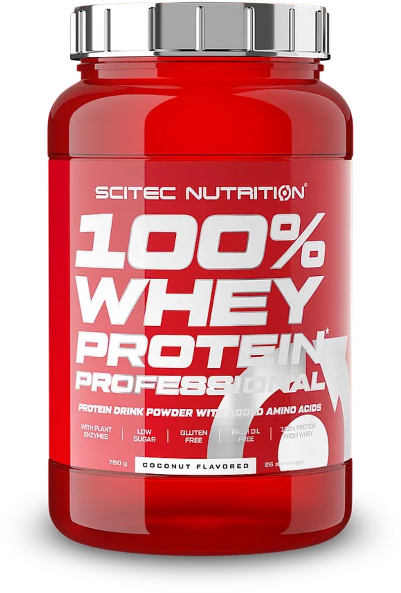 Scitec Nutrition® - 100% Whey Protein Professional (780 gram - Coconut) - Kokos - 26 eiwitshakes - Premium proteine poeder - eiwitpoeder met aminozuren