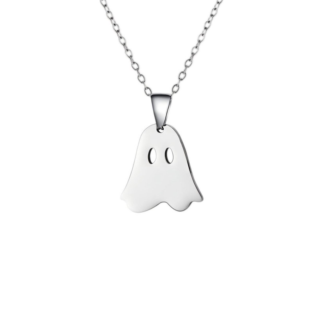 Ketting - 50 cm - Halloween-ketting - Halsaccessoire - Halloween-sieraden - Ketting met hanger van roestvrij staal - Feestaccessoire - Damesketting - Herenketting - Sieraden - Ketting met hanger - Geschikt voor dagelijks gebruik, decoratie, enz.