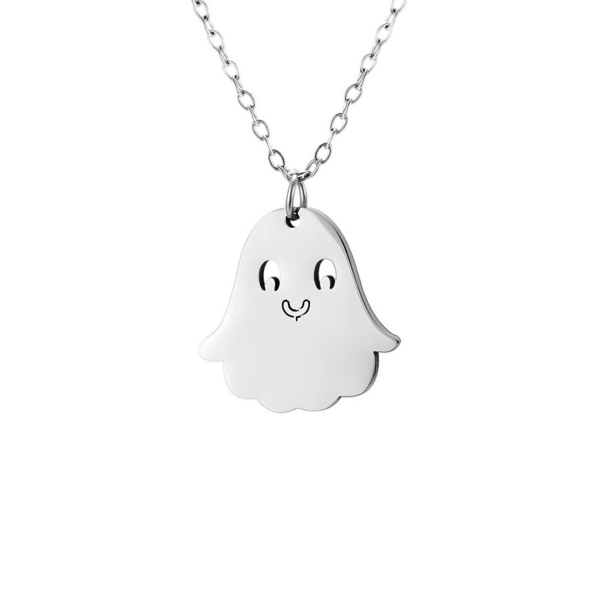 Ketting - 50 cm - Halloween-ketting - Halsaccessoire - Halloween-sieraden - Ketting met hanger van roestvrij staal - Feestaccessoire - Damesketting - Herenketting - Sieraden - Ketting met hanger - Geschikt voor dagelijks gebruik, decoratie, enz.