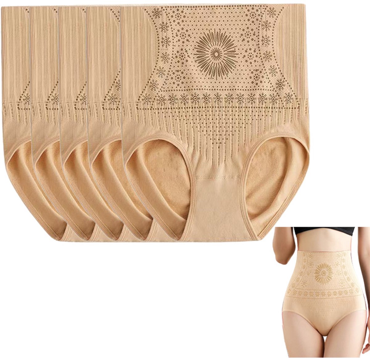 5 Stuks Shaping Lingerie voor Dames - Slimmend ondergoed maat L - Hoog uitgesneden en elastisch