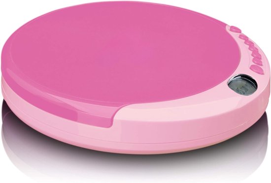 QORA® CD Speler - Draagbare CD Speler - Portable CD Speler - Roze - 15cm x 14cm x 3cm — afbeelding 2