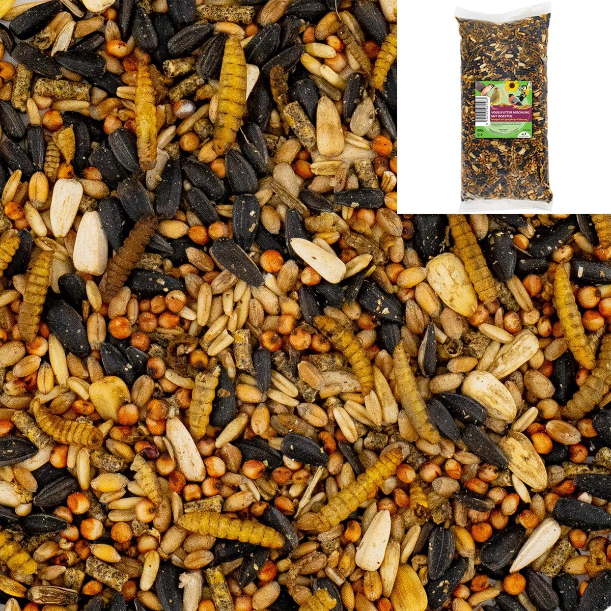 Dailygoods - Vogelvoermengsel met Insecten - 800 gram voor het Hele Jaar