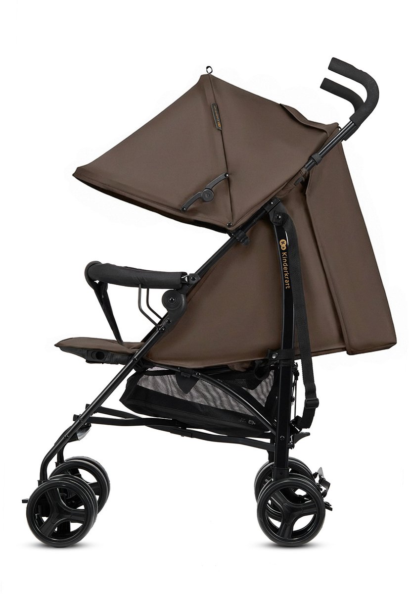 Kinderkraft TIK Kinderwagen – Lichtgewicht 6,5 kg – Verstelbare Rugleuning & Duwbeugel – Zwenkwielen – Snel Opvouwbaar – Beige - Bruin thumbnail 5