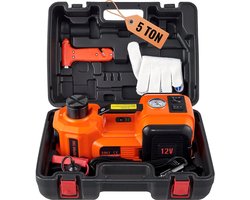 Roossentials elektrische autokrik - Krik - Hydraulische autokrik - Ingebouwde opblaasbare pomp - Banden wisselen - Garagekrik