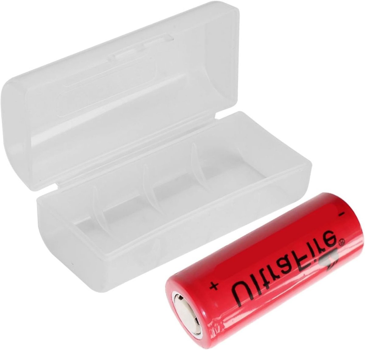 Oplaadbare 26650 batterij 8800mAh - 2 stuks met opbergdoos en beschermhoes voor optimale veiligheid en gebruiksgemak