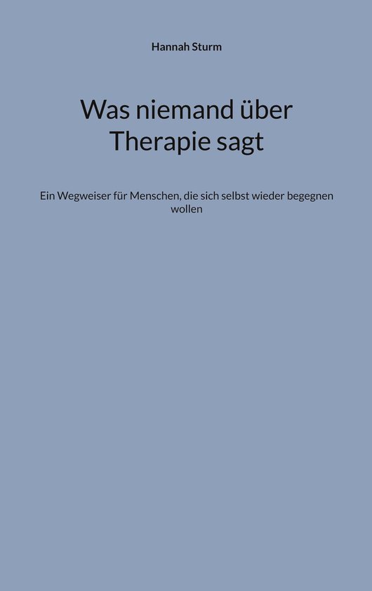 Was niemand über Therapie sagt - cover