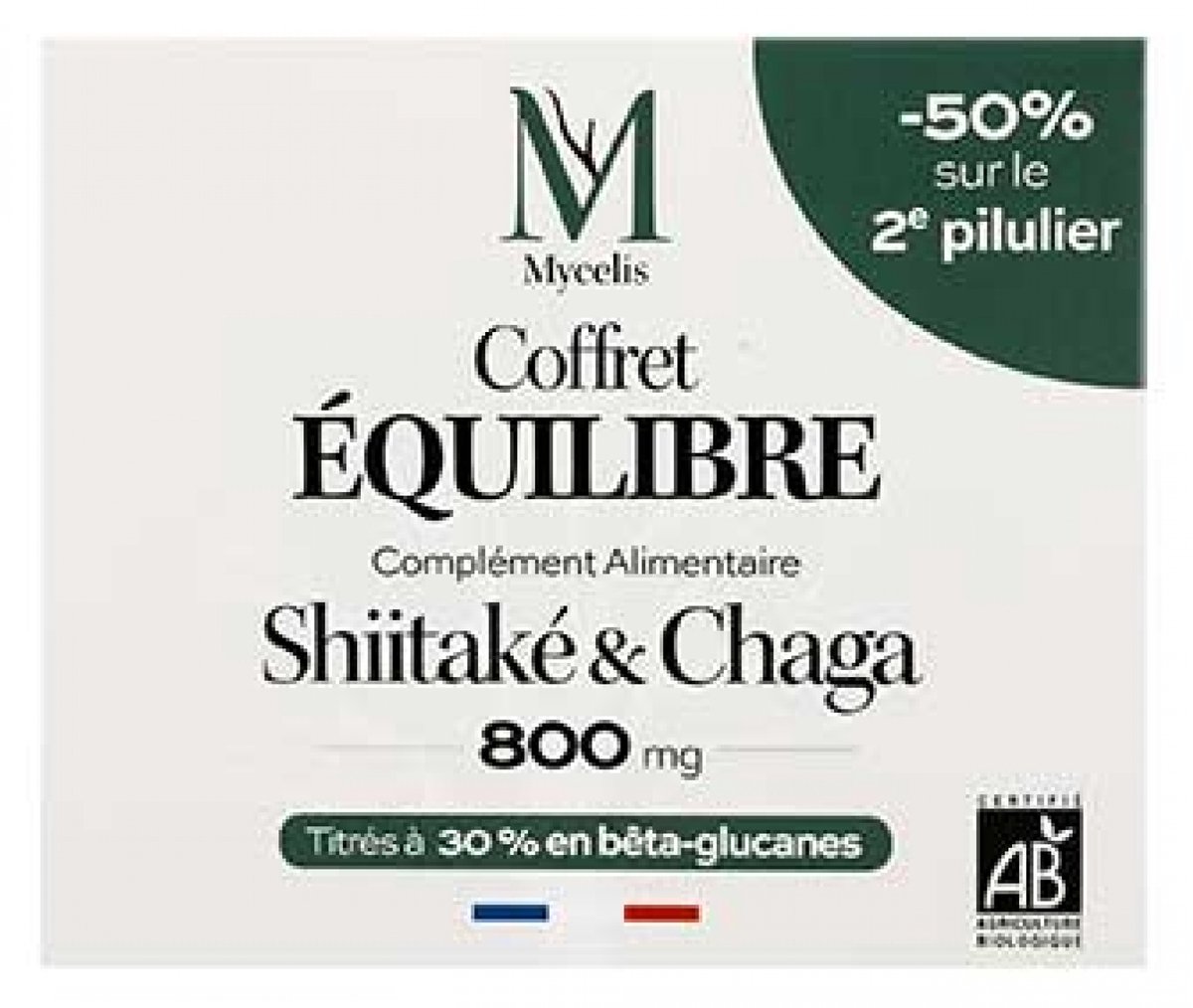 Phytalessence Coffret Equilibre Shiitaké Bio 60 capsules + Chaga Bio 60 capsules