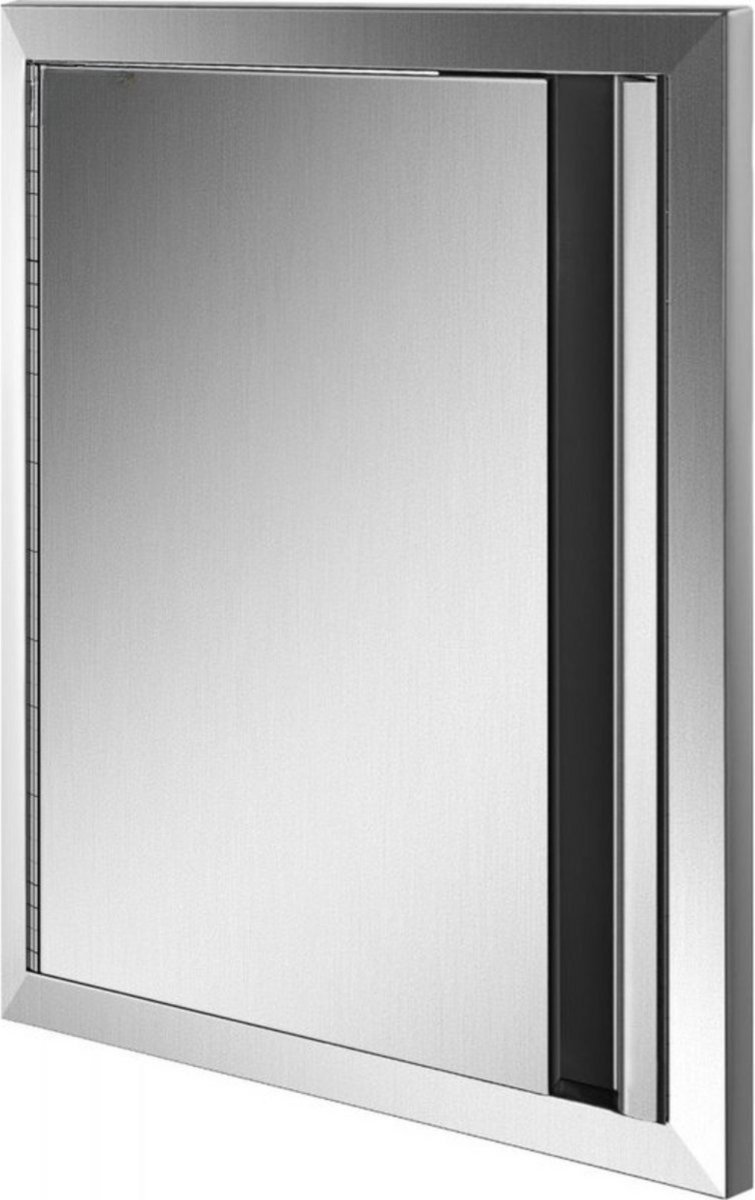 Barbecue 43,2 x 61 cm - RVS met Dubbele RVS Buitenkeukendeur - Voor Dagelijks Gebruik, Thuis en Professioneel Gebruik